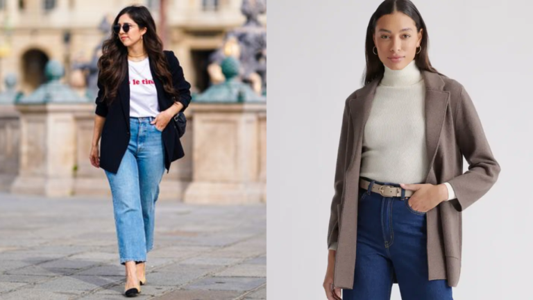 Relaxed Collarless Blazer with Jeans: Top 10 Stylish Ways to Elevate Your Look